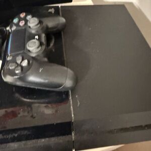 Sony Black Gaming Console with Dual Controller